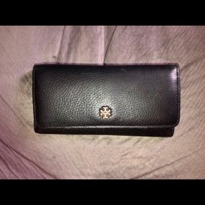 Tory Burch Black Leather Wallet